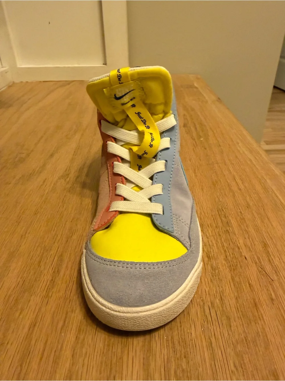 Nike Kids' Multicolor High-Top Sneakers - Yellow/Blue/Pink